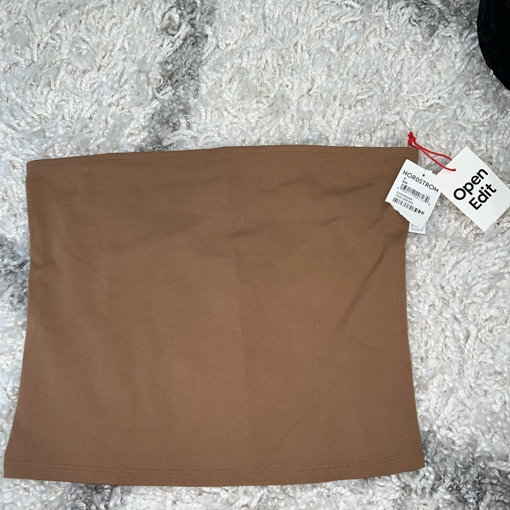 Nordstrom open edit beige tube top